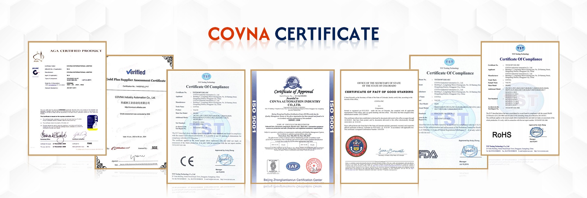 ใบรับรอง COVNA