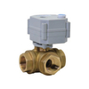 Miniv&aacute;lvula de bola de lat&oacute;n de 3 v&iacute;as motorizada HK63-HT