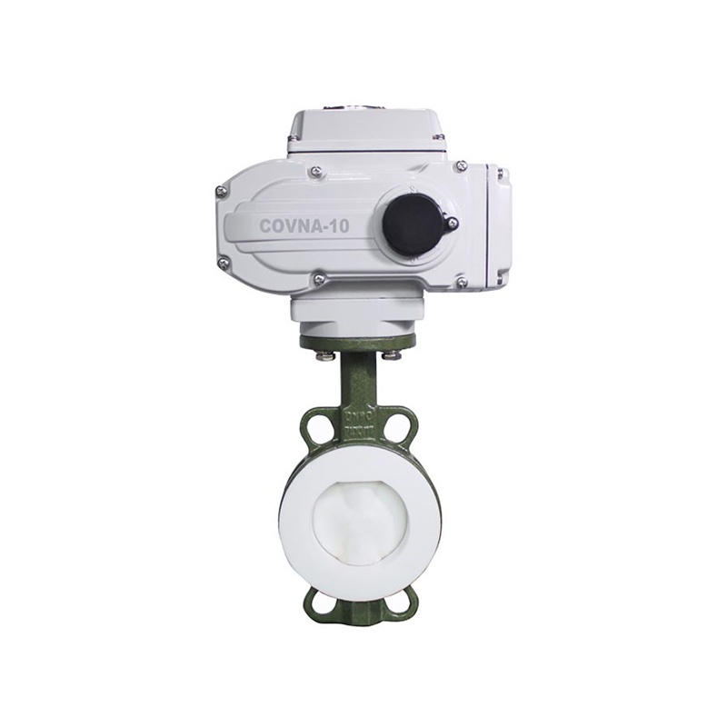 HK60-DC صمام الفراشة الكهربائي المبطن بـ PTFE