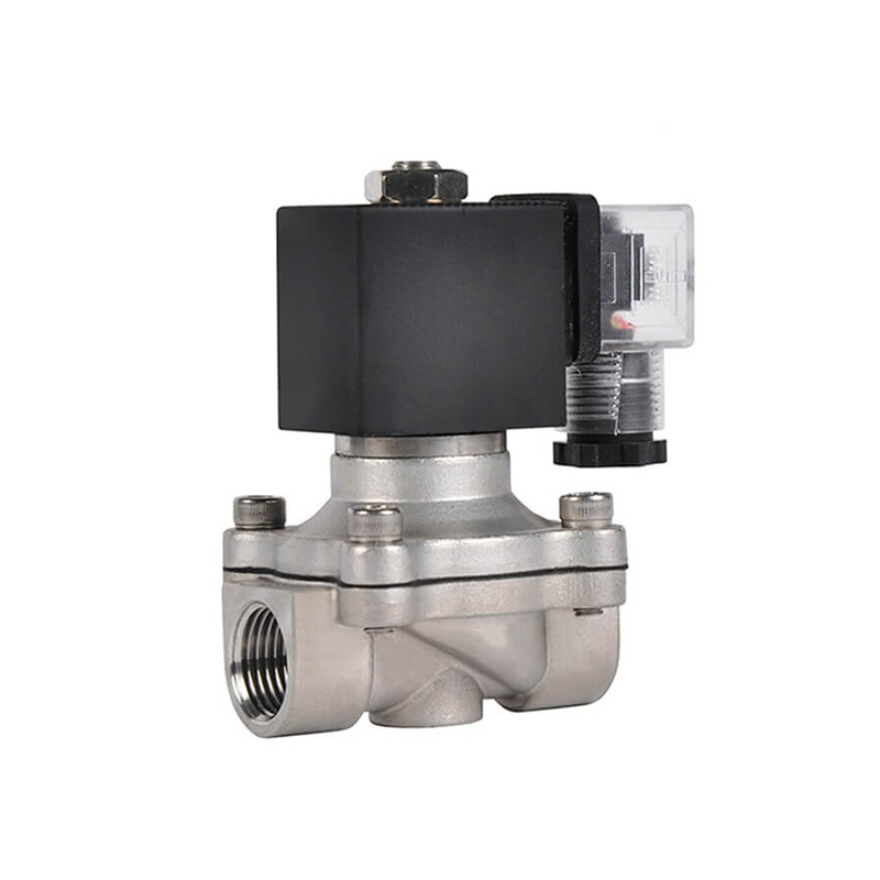 Katup Solenoid Stainless Steel 2W31-S dengan Lampu LED – Kerja Langsung