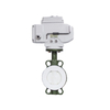 HK60-DC صمام الفراشة الكهربائي المبطن بـ PTFE