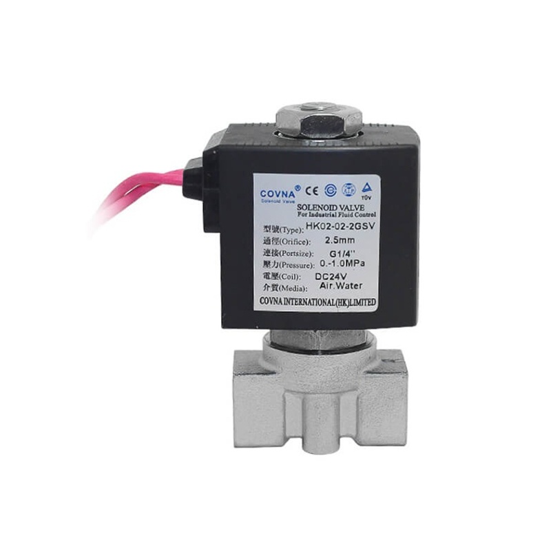 V&aacute;lvula Solen&oacute;ide de Design Compacto HK02-S - A&ccedil;o Inoxid&aacute;vel