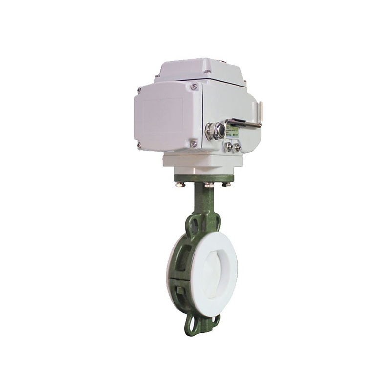 HK60-DC صمام الفراشة الكهربائي المبطن بـ PTFE