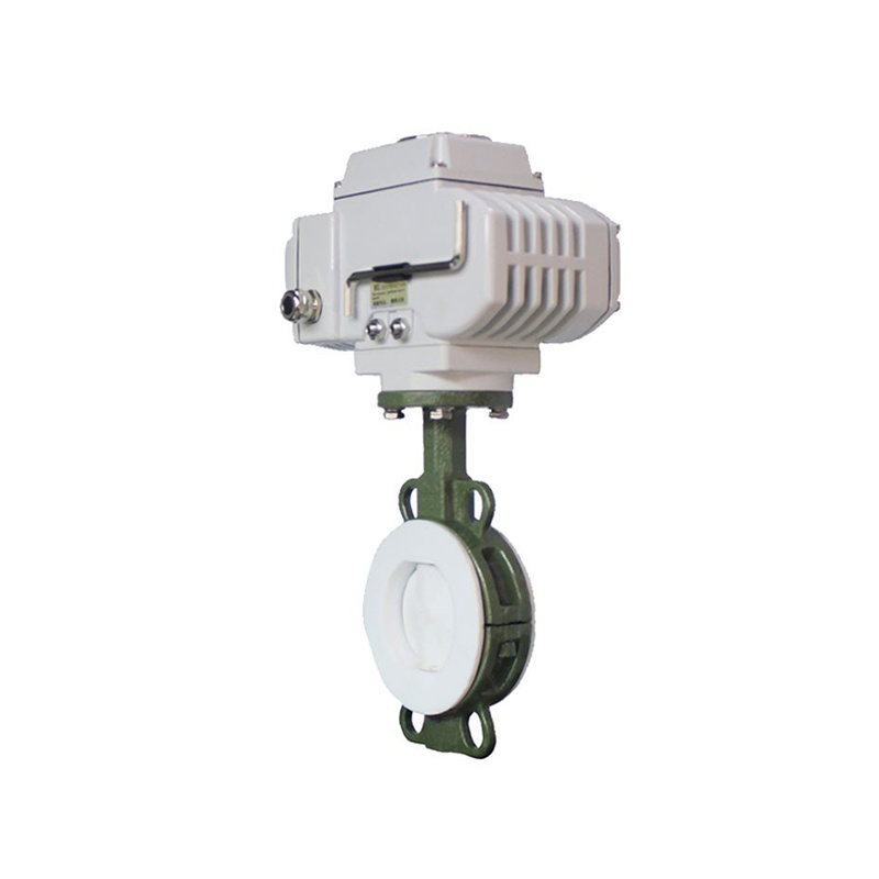HK60-DC صمام الفراشة الكهربائي المبطن بـ PTFE