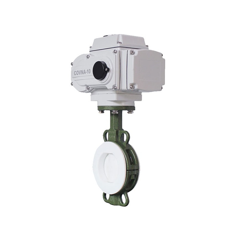 HK60-DC صمام الفراشة الكهربائي المبطن بـ PTFE